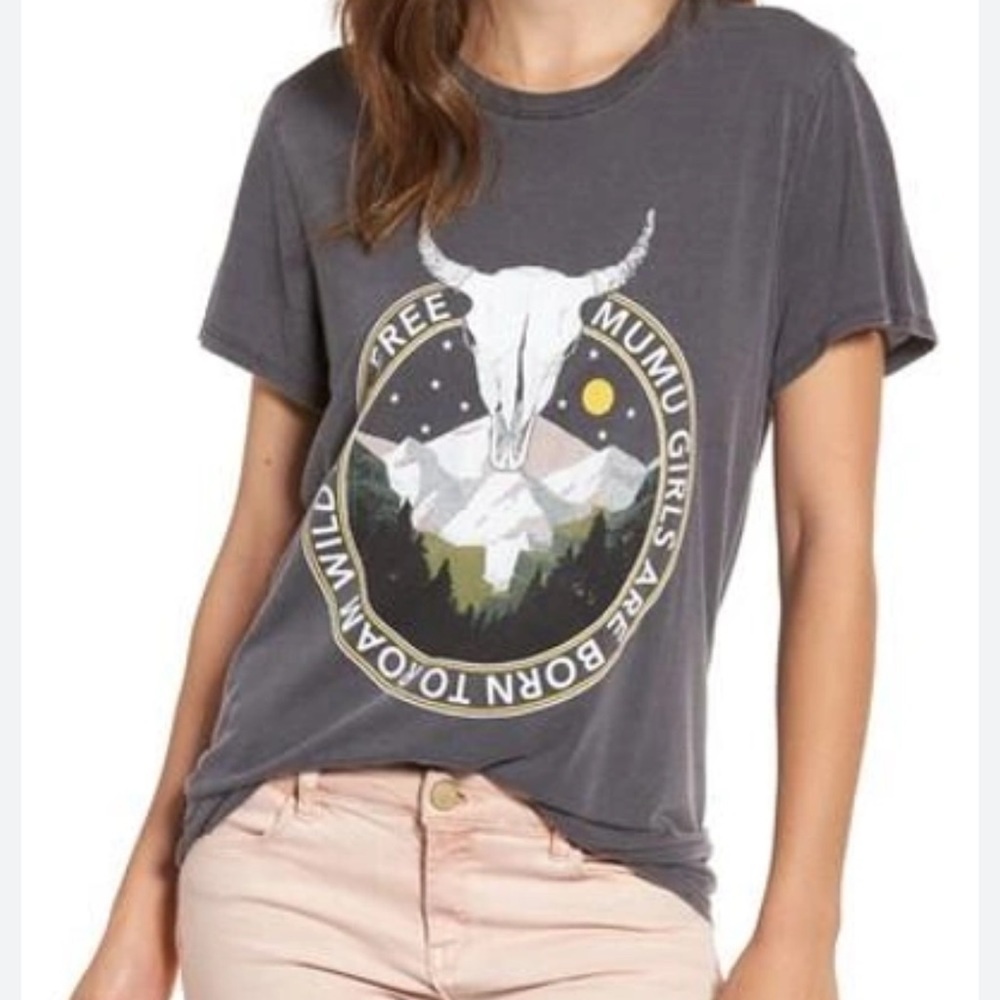 Show Me Your MuMu Gray Graphic Tee